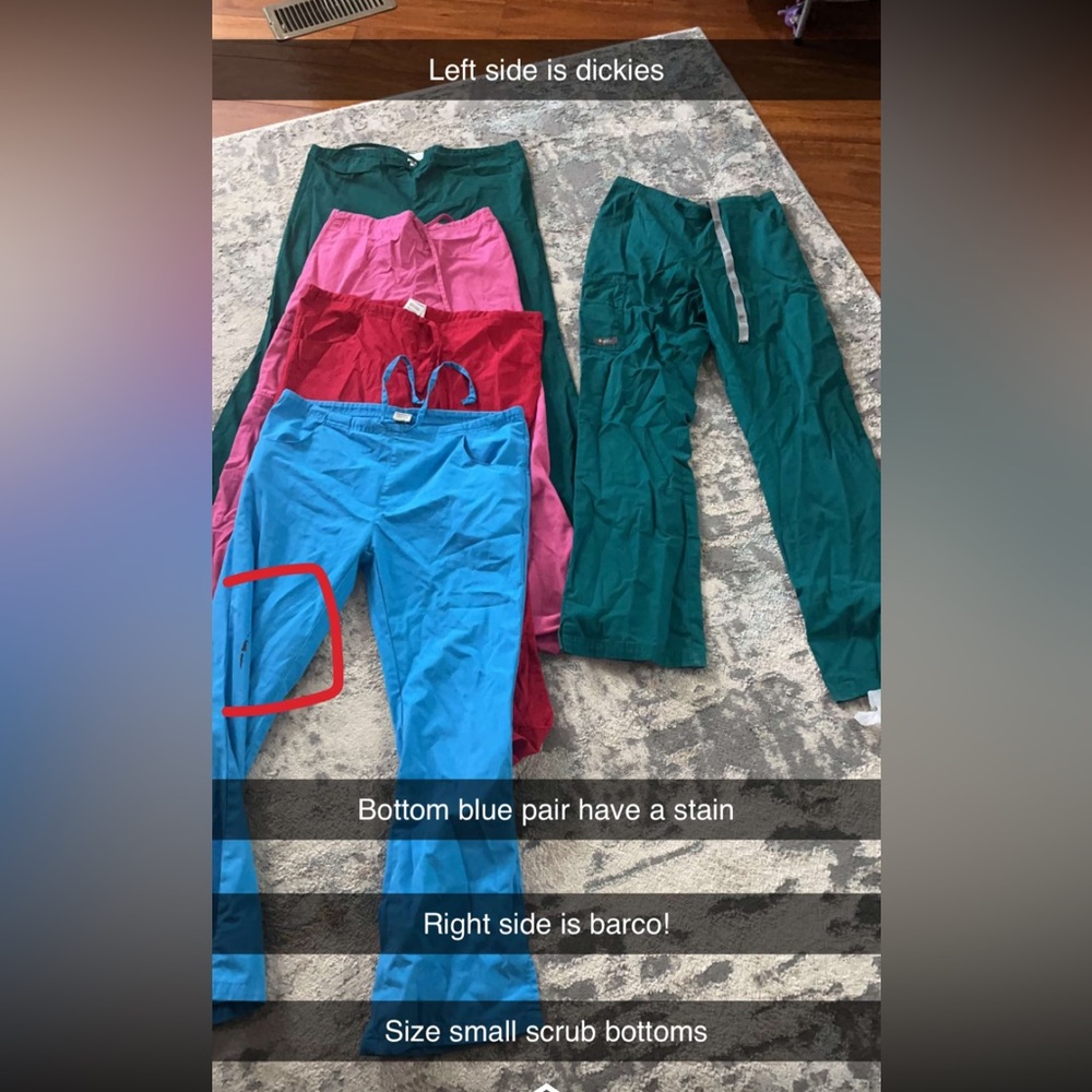 Small scrub pants